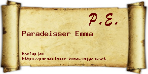 Paradeisser Emma névjegykártya