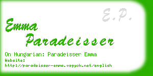 emma paradeisser business card